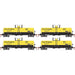 Athearn RTR 1300 HO Scale Chemical Tank Crystal Car Line CCLX 4-Pack