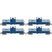 Athearn RTR 1305 HO Scale Chemical Tank Domino Sugar ACFX 4-Pack