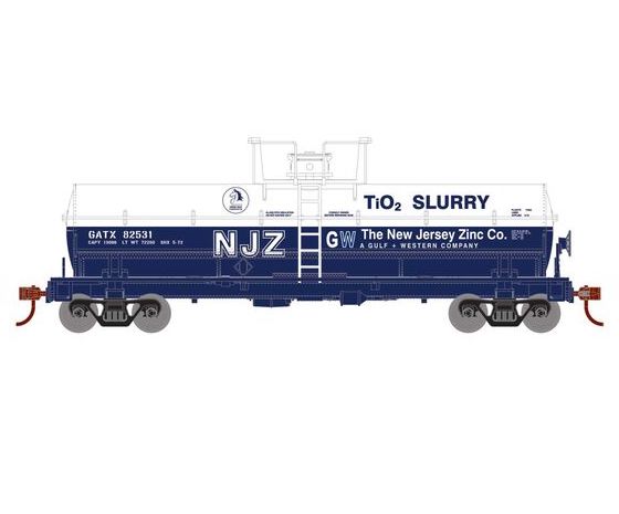 Athearn RTR 1307 HO Scale Chemical Tank New Jersey Zinc GATX 82531