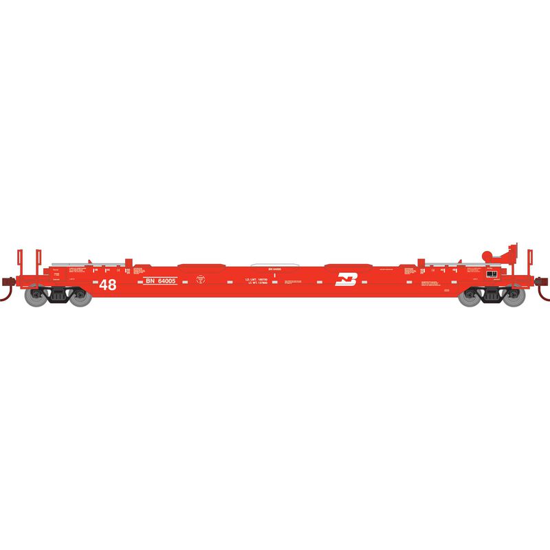 Athearn RTR 1352 HO Scale 48' Husky Stack Well Car Burlington Northern BN 64005
