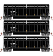 Athearn RTR 1381 HO Scale Bathtub Gondola w/Extended Side Conshohocken Rail CTWX 3-Pack #1
