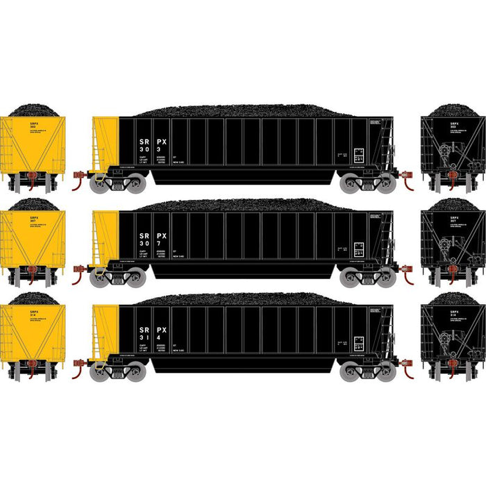 Athearn RTR 1389 HO Scale Bathtub Gondola w/Load Salt River SPRX 3-Pack #2