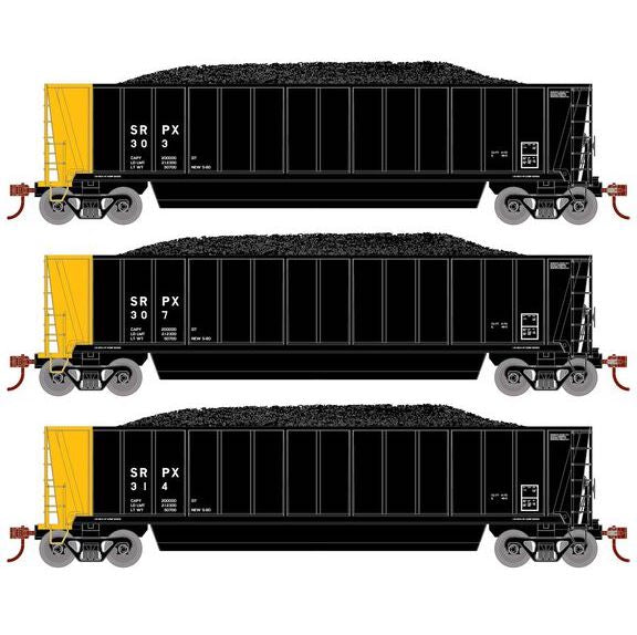 Athearn RTR 1389 HO Scale Bathtub Gondola w/Load Salt River SPRX 3-Pack #2