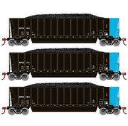 Athearn RTR 1392 HO Scale Bathtub Gondola w/Load Wisconsin Public Service WPSX 3-Pack #2