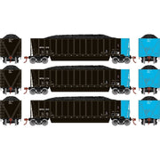 Athearn RTR 1392 HO Scale Bathtub Gondola w/Load Wisconsin Public Service WPSX 3-Pack #2
