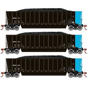 Athearn RTR 1393 HO Scale Bathtub Gondola w/Load Wisconsin Public Service WPSX 3-Pack #1