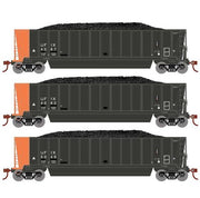 Athearn RTR 1396 HO Scale Bathtub Gondola w/Load Utility Fuels UFIX 3-Pack #1 Primed for Grime