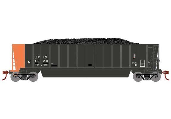 Athearn RTR 1397 HO Scale Bathtub Gondola w/Load Utility Fuels UFIX 4020 Primed for Grime