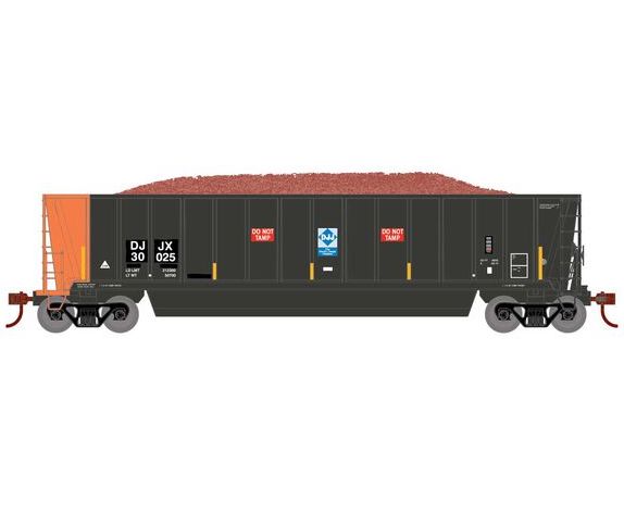 Athearn RTR 1399 HO Scale Bathtub Gondola w/Load David J Joseph DJJX 30095 Primed for Grime