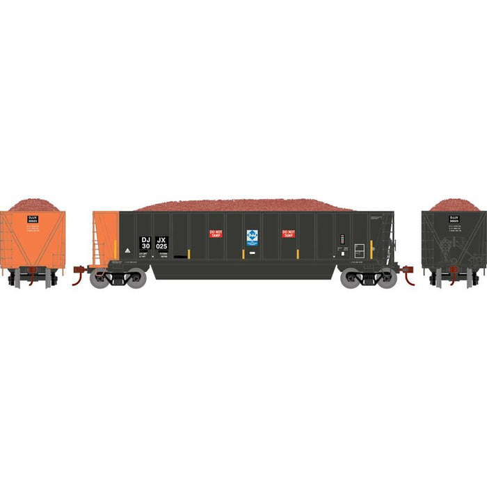 Athearn RTR 1399 HO Scale Bathtub Gondola w/Load David J Joseph DJJX 30095 Primed for Grime