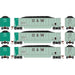 Athearn RTR 1401 HO Scale Bathtub Gondola w/Load Pacific Rail PRAX 3-Pack #2 Primed for Grime