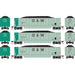 Athearn RTR 1402 HO Scale Bathtub Gondola w/Load Pacific Rail PRAX 3-Pack #1 Primed for Grime