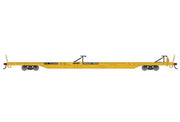 Athearn RTR 1541 HO Scale 85' TOFC Flatcar Trailer Train TTX 474677 (Yellow)