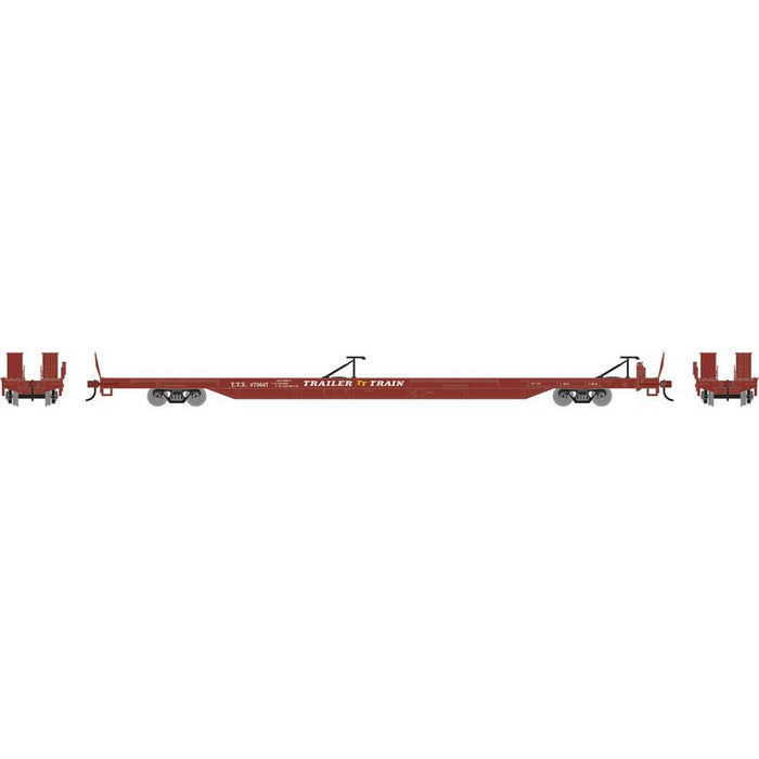 Athearn RTR 1542 HO Scale 85' TOFC Flatcar Trailer Train TTX 473647 (Brown)
