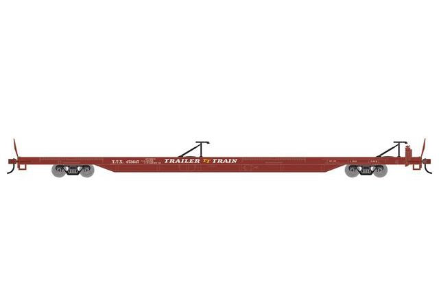 Athearn RTR 1542 HO Scale 85' TOFC Flatcar Trailer Train TTX 473647 (Brown)