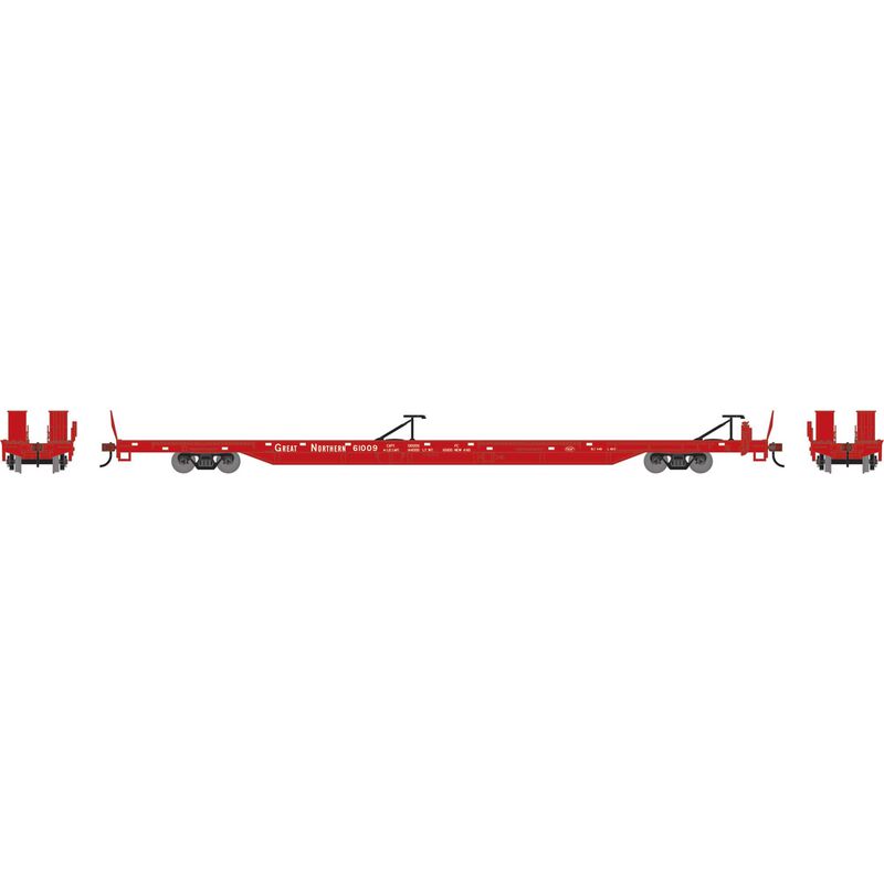 Athearn RTR 1547 HO Scale 85' TOFC Flatcar Great Northern GN 61009