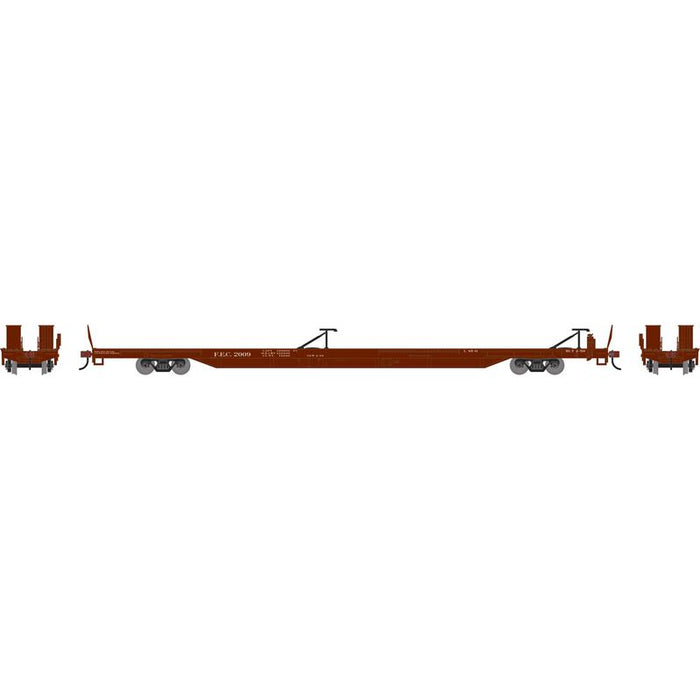 Athearn RTR 1556 HO Scale 85' TOFC Flatcar Florida East Coast FEC 2009