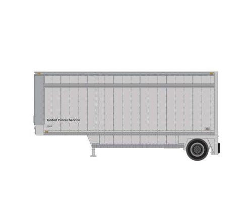 Athearn RTR 1561 HO Scale 28' Parcel Trailer UPS No Shield 292446