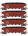 Athearn RTR 1570 HO Scale 40' 4-Bay Offset Hopper W/Load Santa Fe ATSF 4-Pack #1