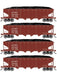 Athearn RTR 1571 HO Scale 40' 4-Bay Offset Hopper W/Load Santa Fe ATSF 4-Pack #2