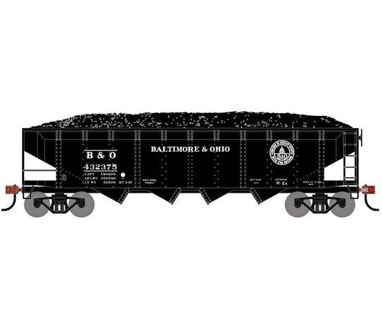 Athearn RTR 1572 HO Scale 40' 4-Bay Offset Hopper W/Load Baltimore & Ohio B&O 432375