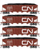 Athearn RTR 1576 HO Scale 40' 4-Bay Offset Hopper W/Load Canadian National CN 4-Pack #1