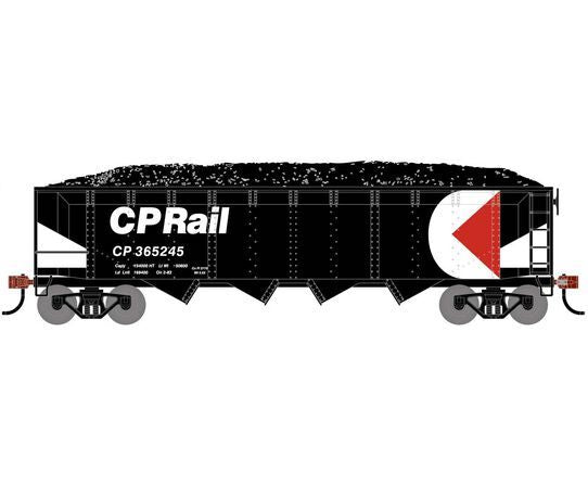 Athearn RTR 1578 HO Scale 40' 4-Bay Offset Hopper W/Load Canadian Pacific CP 365245