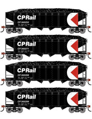 Athearn RTR 1579 HO Scale 40' 4-Bay Offset Hopper W/Load Canadian Pacific CP 4-Pack #1
