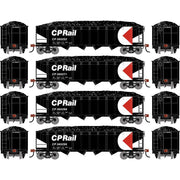 Athearn RTR 1579 HO Scale 40' 4-Bay Offset Hopper W/Load Canadian Pacific CP 4-Pack #1