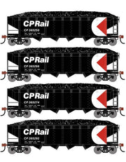 Athearn RTR 1580 HO Scale 40' 4-Bay Offset Hopper W/Load Canadian Pacific CP 4-Pack #2