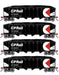 Athearn RTR 1580 HO Scale 40' 4-Bay Offset Hopper W/Load Canadian Pacific CP 4-Pack #2