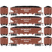 Athearn RTR 1586 HO Scale 40' 4-Bay Offset Hopper W/Load Milwaukee Road MILW 4-Pack #2