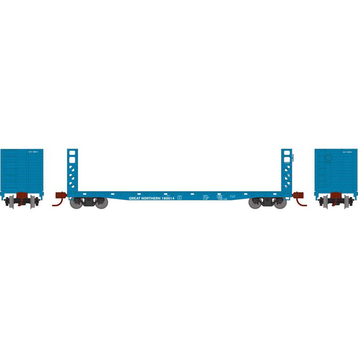 Athearn RTR 1590 N Scale 53' GSC Bulkhead Flatcar Great Northern GN 160014