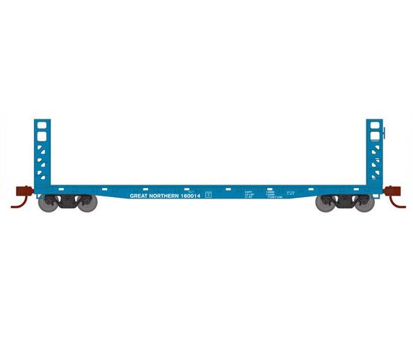 Athearn RTR 1590 N Scale 53' GSC Bulkhead Flatcar Great Northern GN 160014