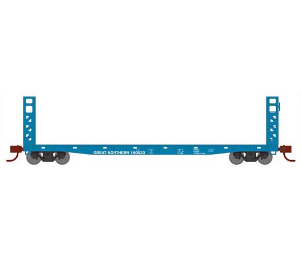 Athearn RTR 1591 N Scale 53' GSC Bulkhead Flatcar Great Northern GN 160033
