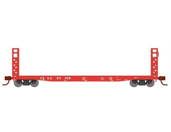 Athearn RTR 1592 N Scale 53' GSC Bulkhead Flatcar Burlington CB&Q 95208