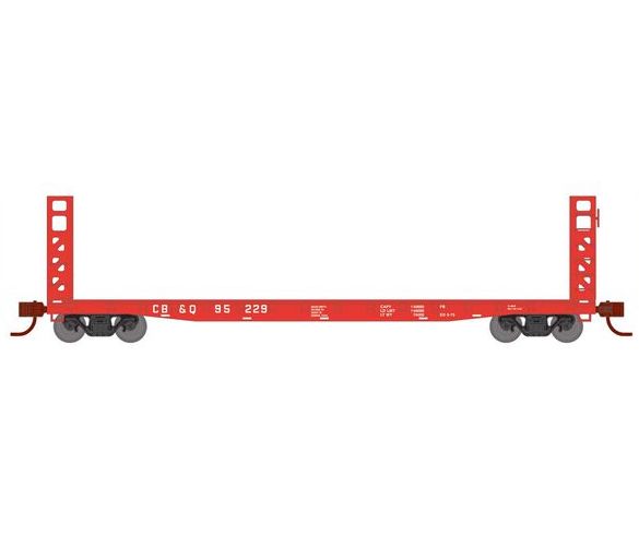 Athearn RTR 1593 N Scale 53' GSC Bulkhead Flatcar Burlington CB&Q 95229