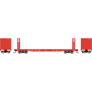 Athearn RTR 1593 N Scale 53' GSC Bulkhead Flatcar Burlington CB&Q 95229