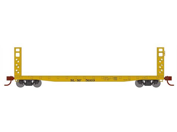 Athearn RTR 1597 N Scale 53' GSC Bulkhead Flatcar St. Louis–San Francisco SLSF 5669