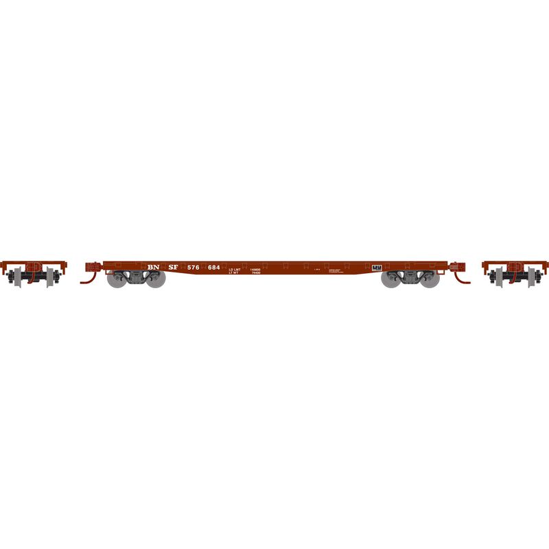 Athearn RTR 1600 N Scale 53' GSC Flatcar BNSF 576684