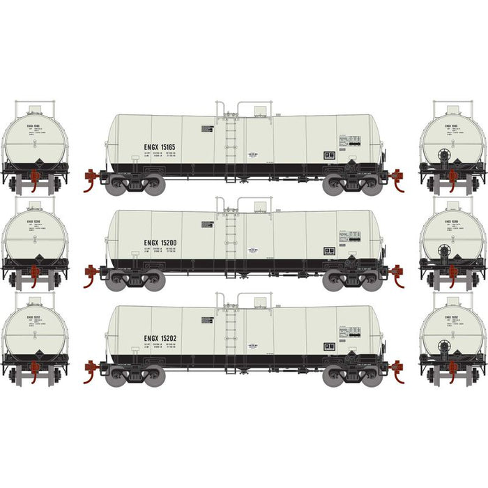 Athearn RTR 16404 HO Scale 16k Clay Slurry Tank Car Engelhard ENGX 3 Pack