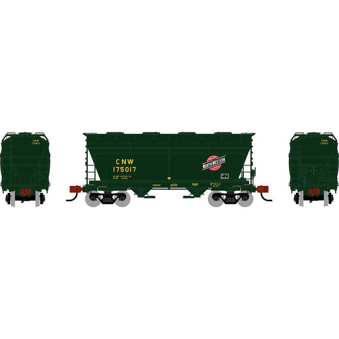 Athearn RTR 1677 HO Scale ACF 2970 Covered Hopper Chicago & North Western CNW 175017