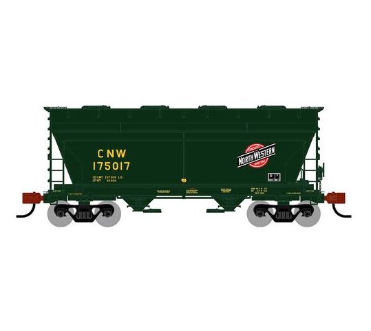 Athearn RTR 1677 HO Scale ACF 2970 Covered Hopper Chicago & North Western CNW 175017