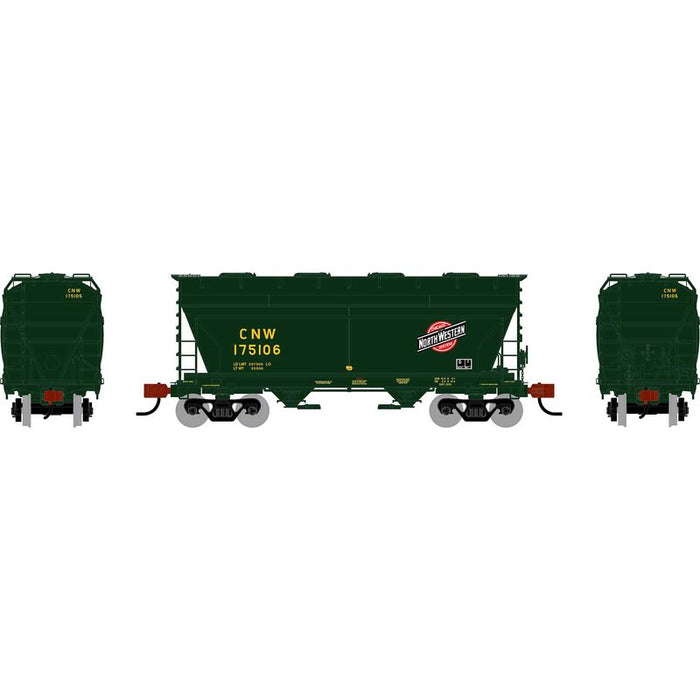Athearn RTR 1678 HO Scale ACF 2970 Covered Hopper Chicago & North Western CNW 175106