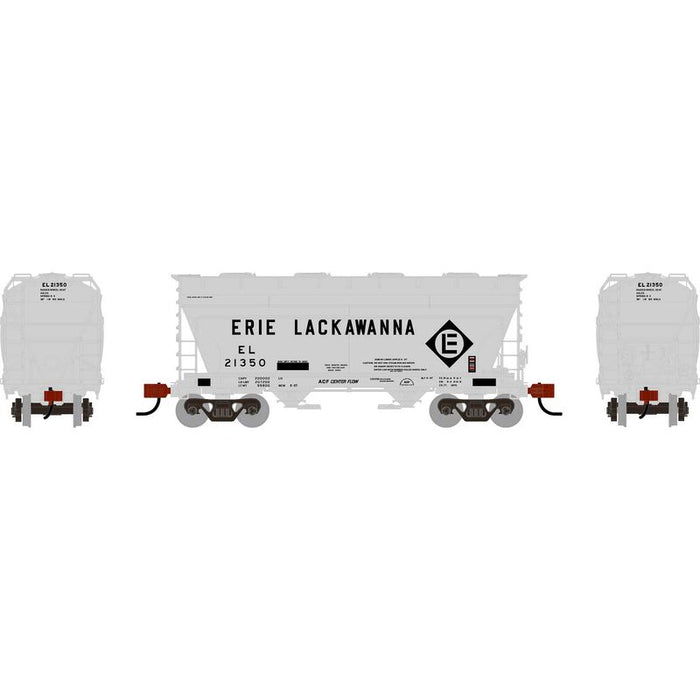 Athearn RTR 1680 HO Scale ACF 2970 Covered Hopper Erie Lackawanna EL Primed for Grime 21350