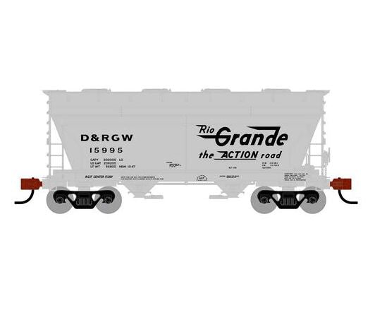 Athearn RTR 1684 HO Scale ACF 2970 Covered Hopper Rio Grande DRGW 15995