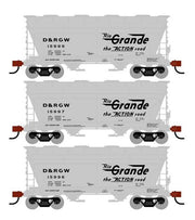 Athearn RTR 1685 HO Scale ACF 2970 Covered Hopper Rio Grande DRGW 3-Pack