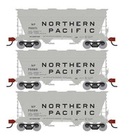 Athearn RTR 1691 HO Scale ACF 2970 Covered Hopper Northern Pacific NP 3-Pack