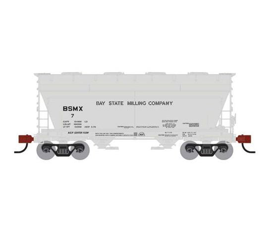 Athearn RTR 1692 HO Scale ACF 2970 Covered Hopper Bay State Milling BSMX 7