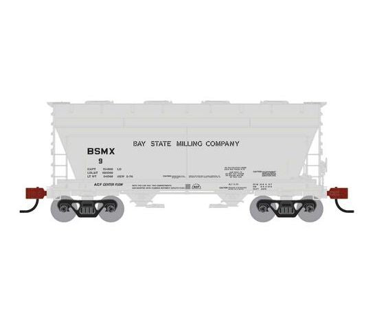 Athearn RTR 1693 HO Scale ACF 2970 Covered Hopper Bay State Milling BSMX 9